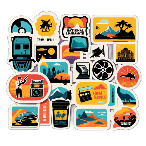 映画の国宝シーンをテーマにしたステッカー