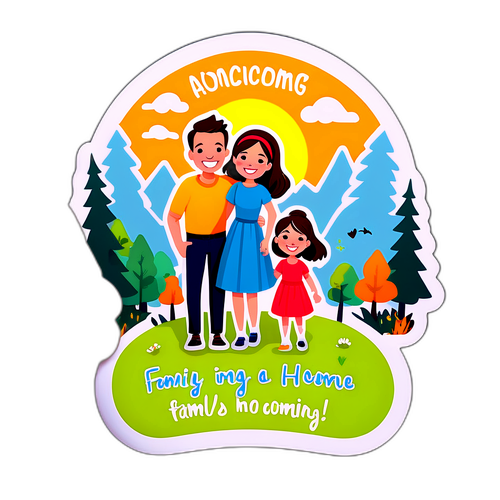 温暖的归宁日家庭场景