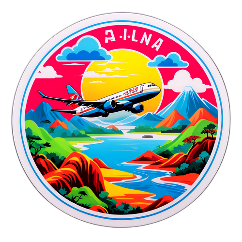 Autocolant vibrant dedicat emisiunii Alina Asia Express