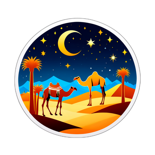 Ekskluzywna naklejka z krajobrazem pustyni Abu Dhabi