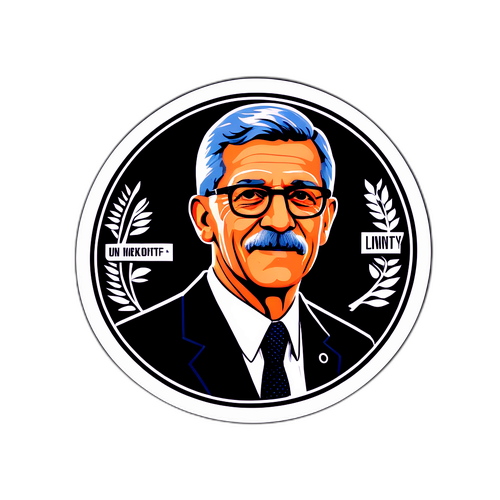 Vintage-klistermærke af Mogens Lykketoft