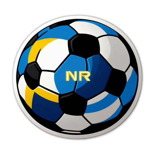 Design cu mingea de fotbal în culorile echipei Inter, dedicat meciului Inter vs Verona