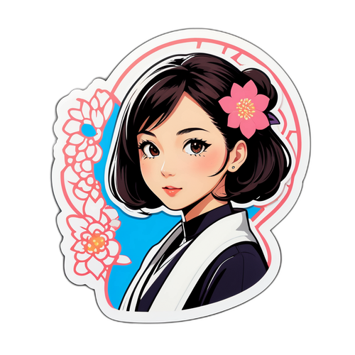 アカリ・サトウのポートレートにインスパイアされたスタイリッシュデザイン