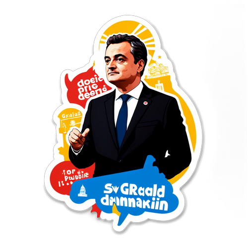 Gérald Darmanin : Silhouette Éloquente au Cœur des Débats Politiques – Un Message Clair sur la Responsabilité Publique!