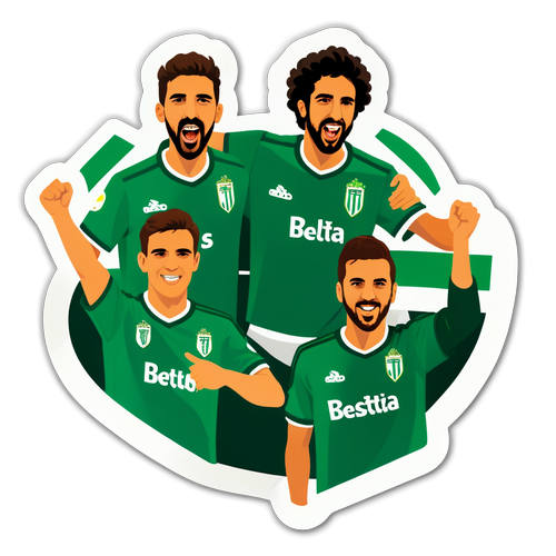 Sticker của người hâm mộ Real Betis trong không khí cổ vũ