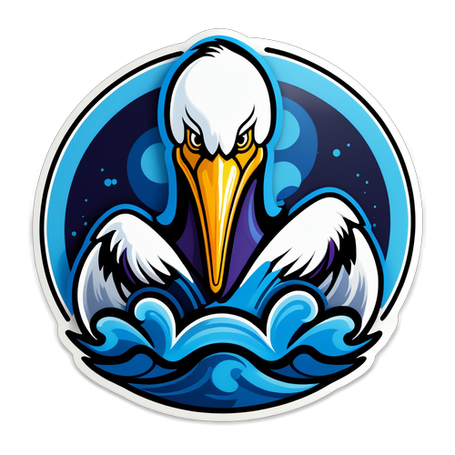 Chic na Sticker ng Pelicans Logo