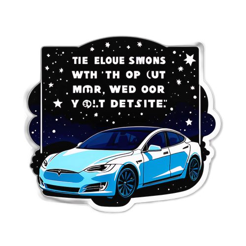Elon Musk-citat med Tesla och stjärnor