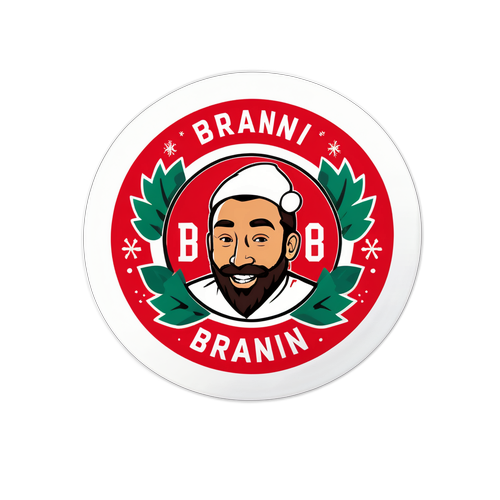 Festlig Brann-fan klistremerke