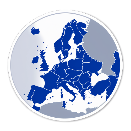 Sticker cu harta Europei pentru Eurovision 2025