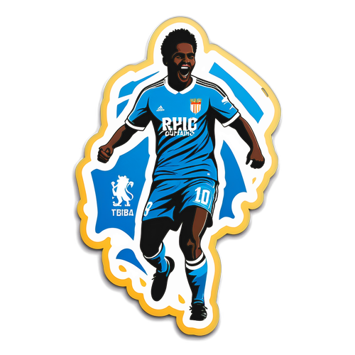 Silueta de Jugador Celebrando Gol - Estudiantes de Río Cuarto