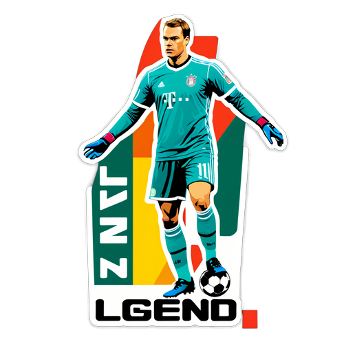 Sticker mit der Silhouette von Manuel Neuer