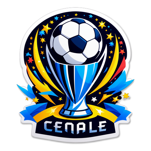 Feirende klistremerke for Champions League Finale