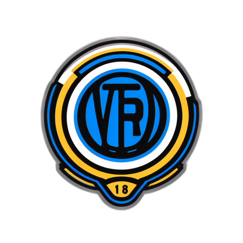 สติ๊กเกอร์ออกแบบที่มีโลโก้ของอินเตอร์ แสดงถึงชัยชนะเหนือพิซา ด้วยสีฟ้าและดำที่โดดเด่น