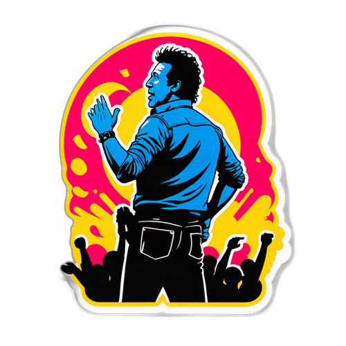 Sticker di un pubblico entusiasta a un concerto di Bruce Springsteen