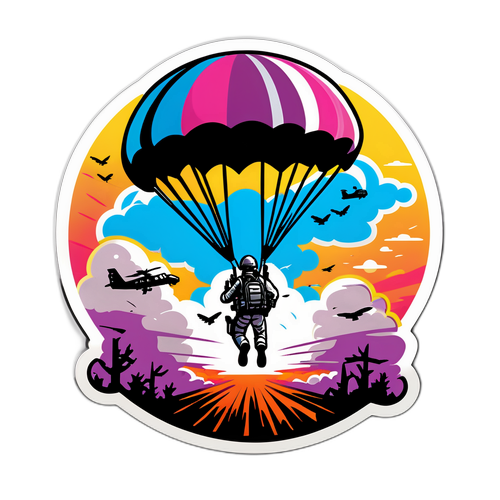 कार्टून-शैली PUBG पात्रों का स्टिकर