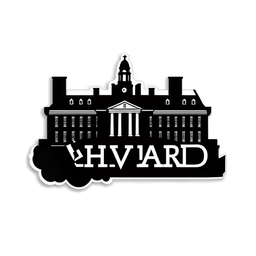 Harvard Minimalist Sticker