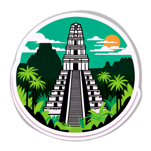 Rovine di Tikal con Sfondo Giungla