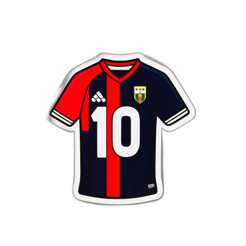 Sticker de camiseta de fútbol inspirado en LDU Quito y Libertad FC