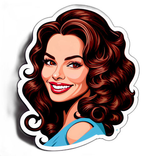 Hollywood Glamour Portrait Sticker