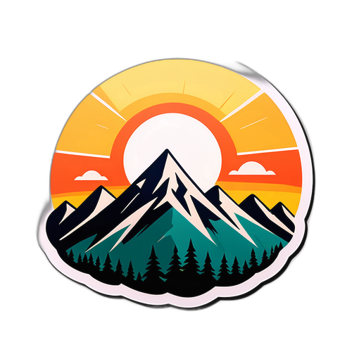 Минималистичный дизайн стикера "Вершина"
