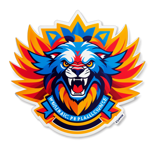 Sticker mit dynamischen Farben für die Rivalität zwischen Crystal Palace und Wolverhampton