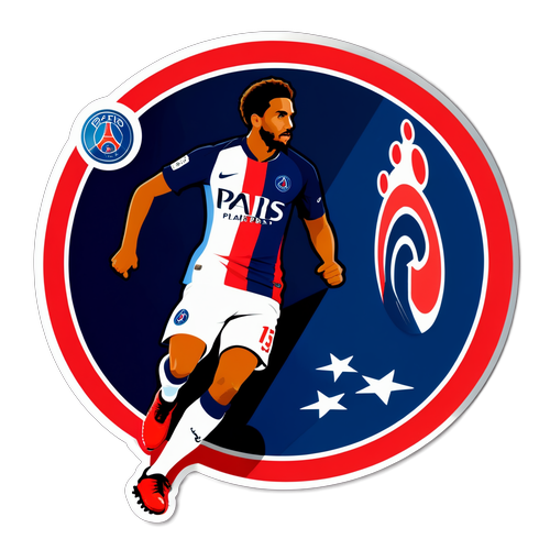 Autocollant Coloré PSG