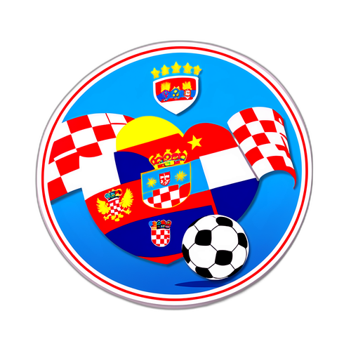 Наклейка на честь матчу 'Хорватія – Чорногорія'
