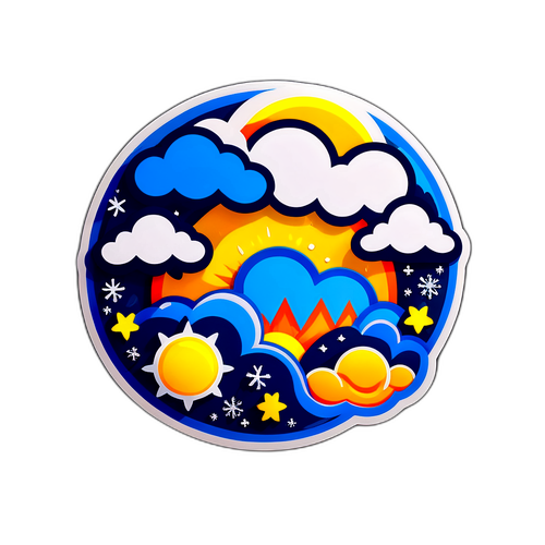 Stiker Cuaca Ceria