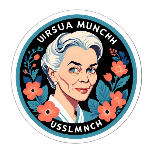 Elegant klistermærke til Ursula Munch-Petersen