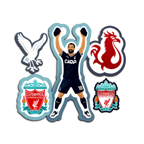 สติกเกอร์ที่สร้างความรู้สึกการแข่งขันระหว่างทีม Spurs และ Liverpool