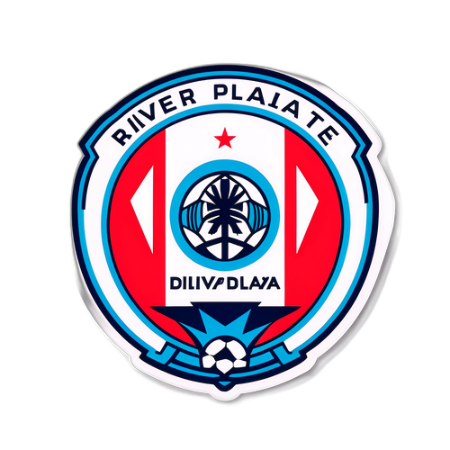 Diseño de un logo deportivo fusionado de River Plate y Ciudad de Bolívar