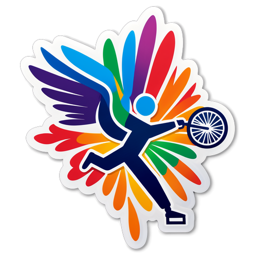 Ignite Your Passion: Discover the Vibrant Sticker Celebrating the Heart of the Paralympics!