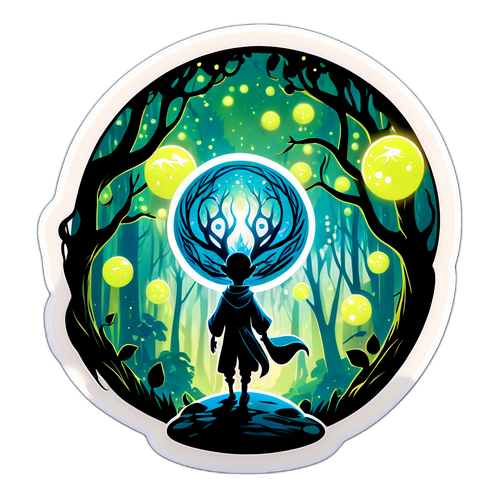 Isang Mapanlikhang Sticker ng Isang Avatar sa Mundo ng mga Mistikong Puno
