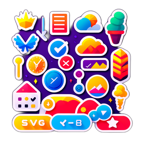 Vibrant UI UX Design Stickers