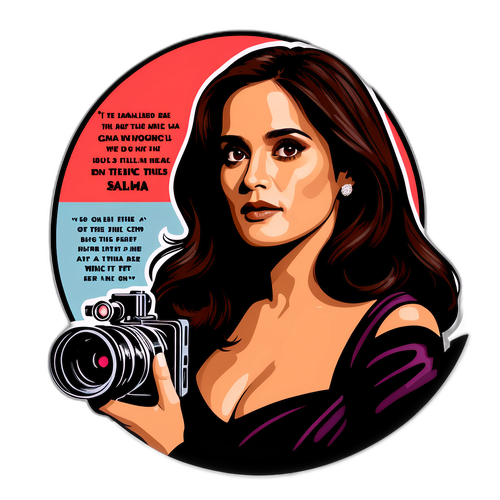 Salma Hayek v pozadí kinematografie
