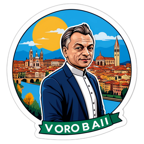 Adesivo Artistico di Victor Orban con Skyline di Verona