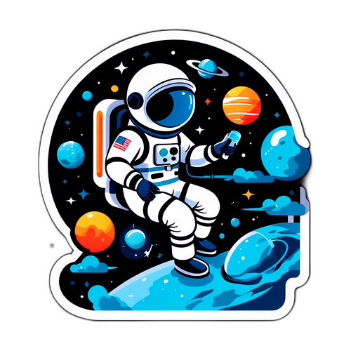 宇航员在太空进行科学实验