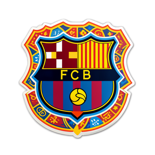 FC Barcelona Emblem Mosaic Sticker