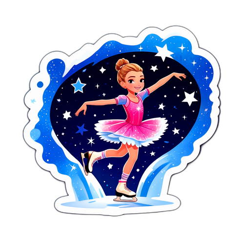 Varmende klistermærke af Ilia Malinin på skøjter