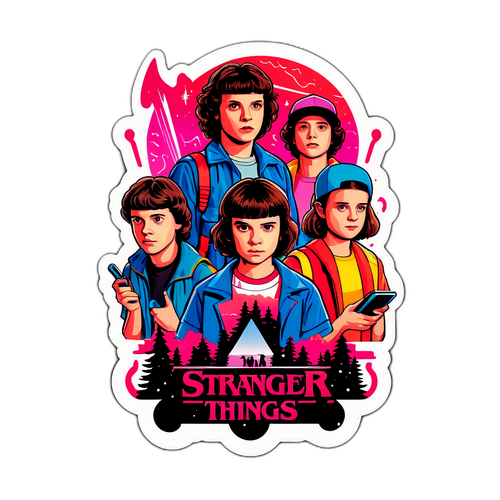 Design moderne des personnages principaux de la saison 5 de Stranger Things