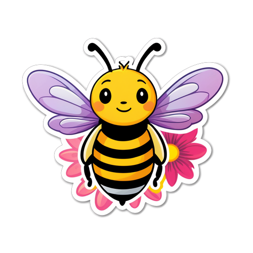 Sticker Lebah Comel