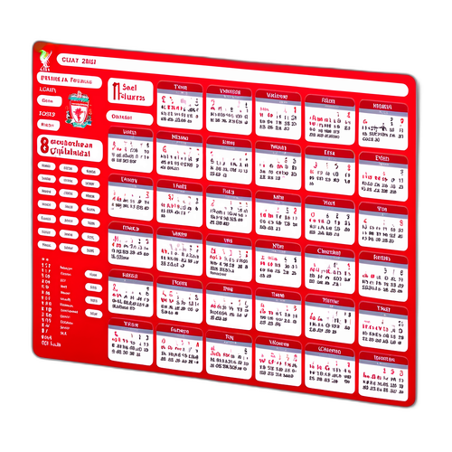 Cipta pelekat menampilkan jadual perlawanan Liverpool yang akan datang