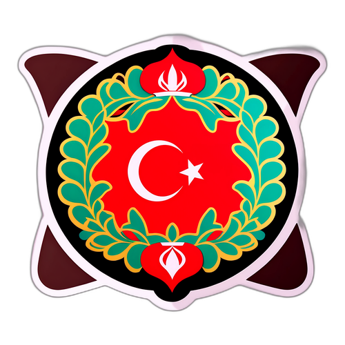 Cumhuriyet Bayramı İçin Geleneksel Türk Motifleri Stickerı