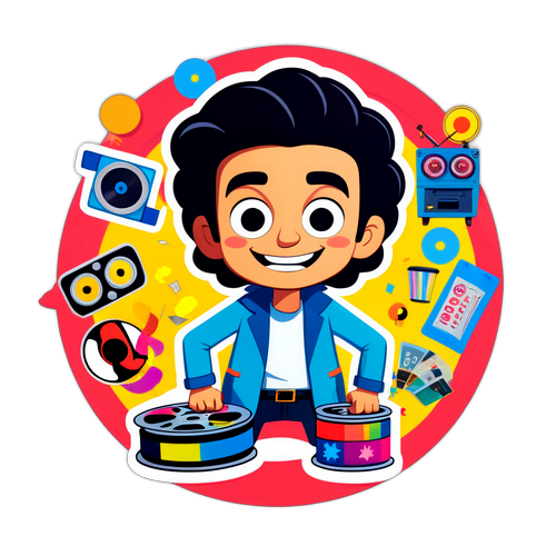 מדבקה משחקית של טל מוסרי כדמות אנימטיבית