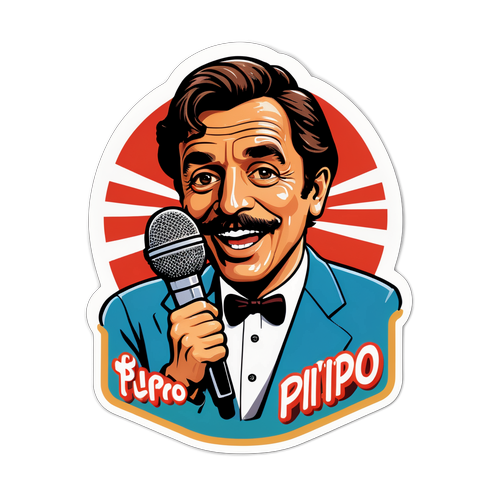 Nostalgisk sticker af Pippo Baudo