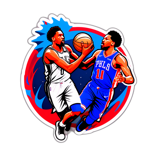 Affrontement entre les joueurs des Nets et des 76ers