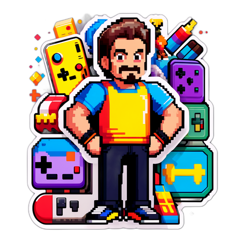 מדבקת דמות פיקסל של וינס זמפלה