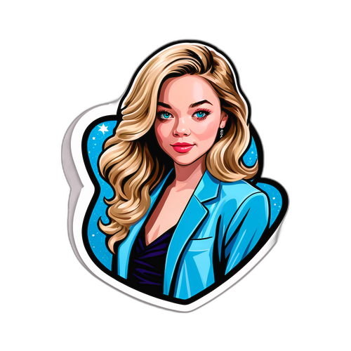 Stylisk klistermærke af Sydney Sweeney