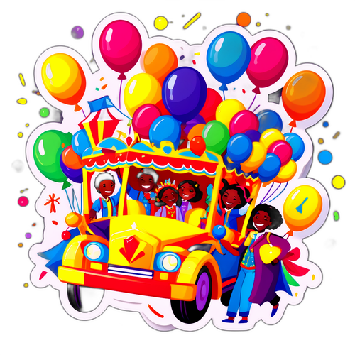 Carnavalstoet met Kleurrijke Ballonnen