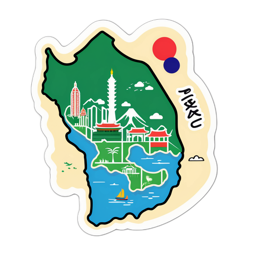 台灣地圖貼紙設計